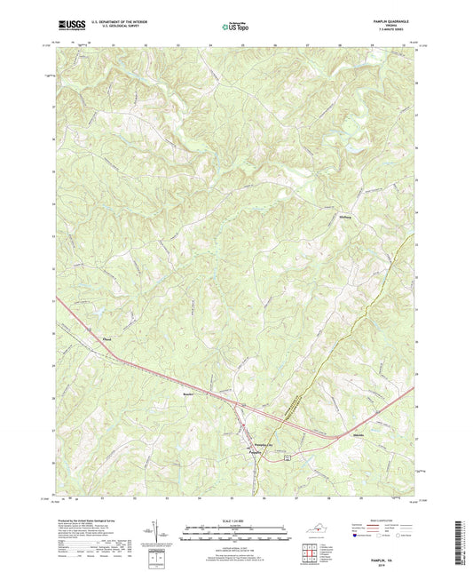 Pamplin Virginia US Topo Map Image
