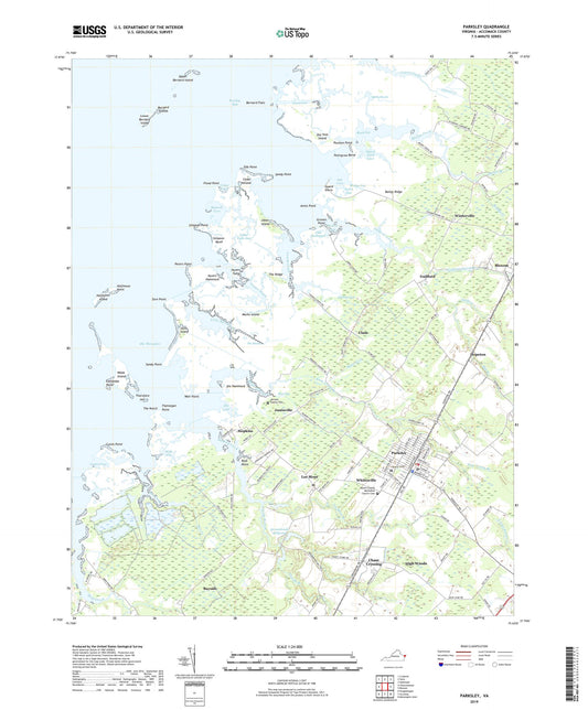 Parksley Virginia US Topo Map Image