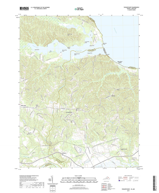 Passapatanzy Virginia US Topo Map Image