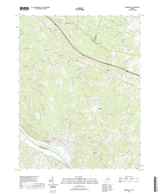 Perkinsville Virginia US Topo Map Image