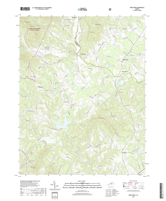 Piney River Virginia US Topo Map Image