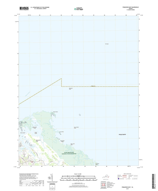 Poquoson East Virginia US Topo Map Image