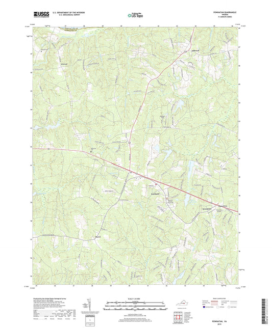 Powhatan Virginia US Topo Map Image