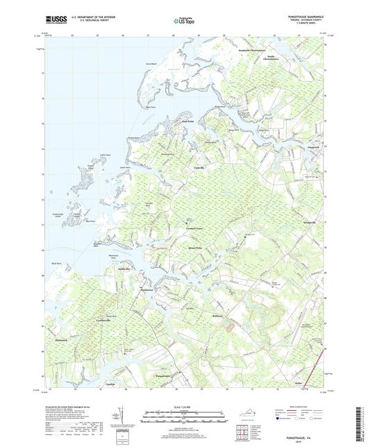 Pungoteague Virginia US Topo Map Image