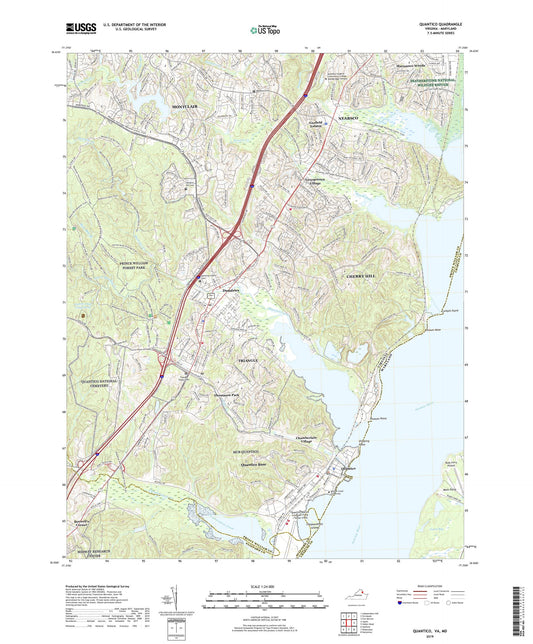 Quantico Virginia US Topo Map Image