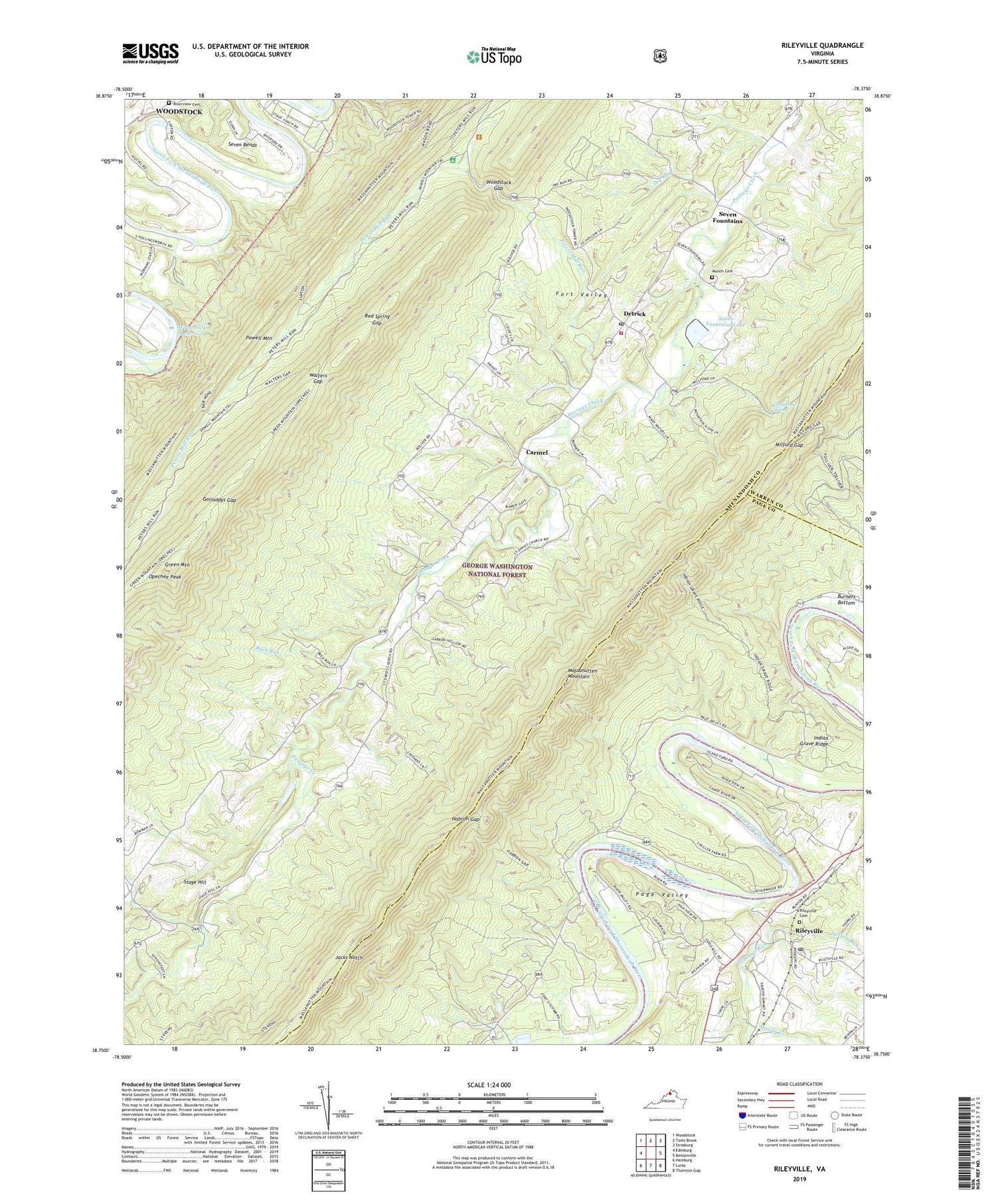 Rileyville Virginia US Topo Map Image