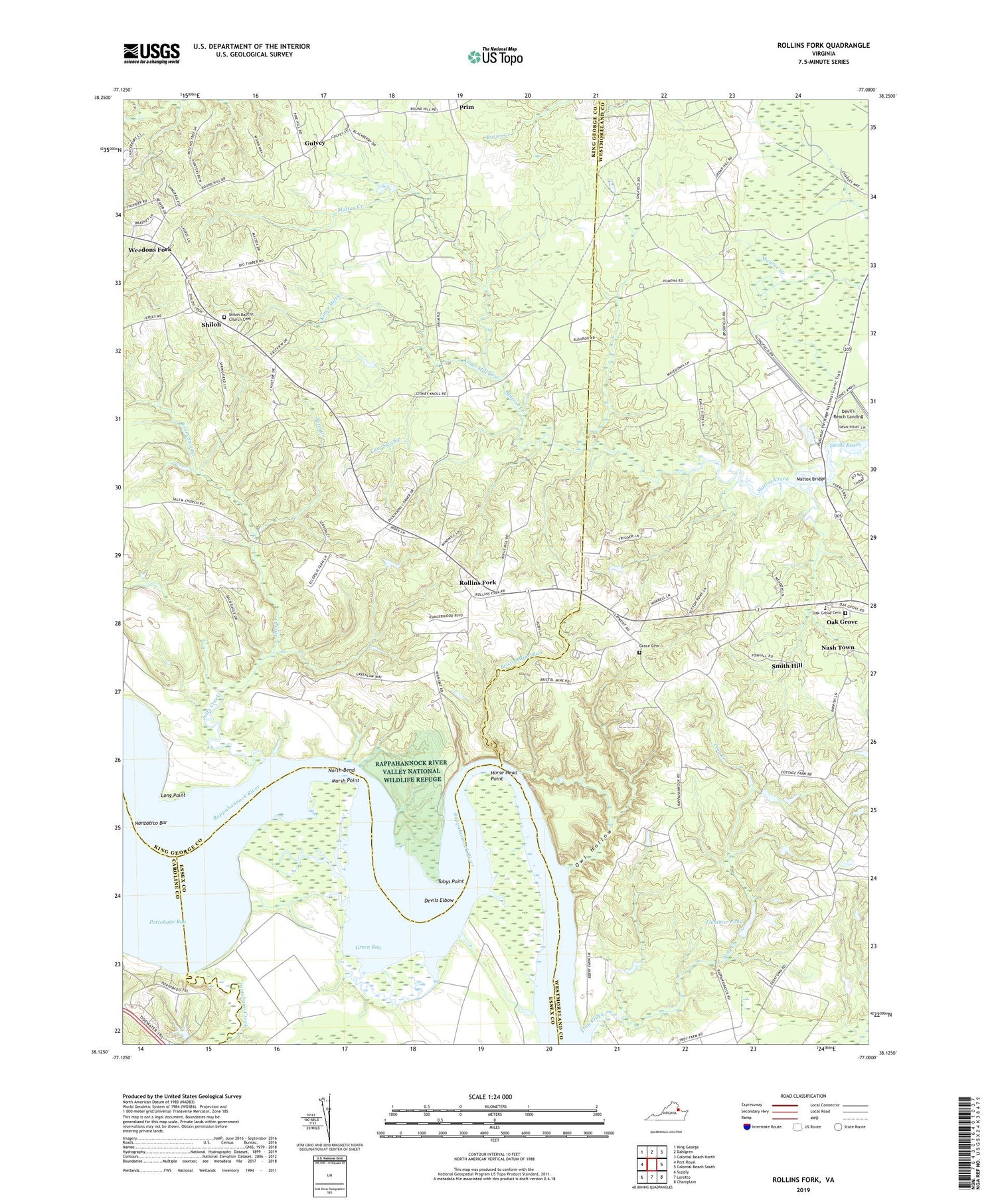 Rollins Fork Virginia US Topo Map Image