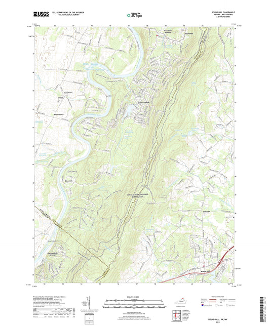 Round Hill Virginia US Topo Map Image