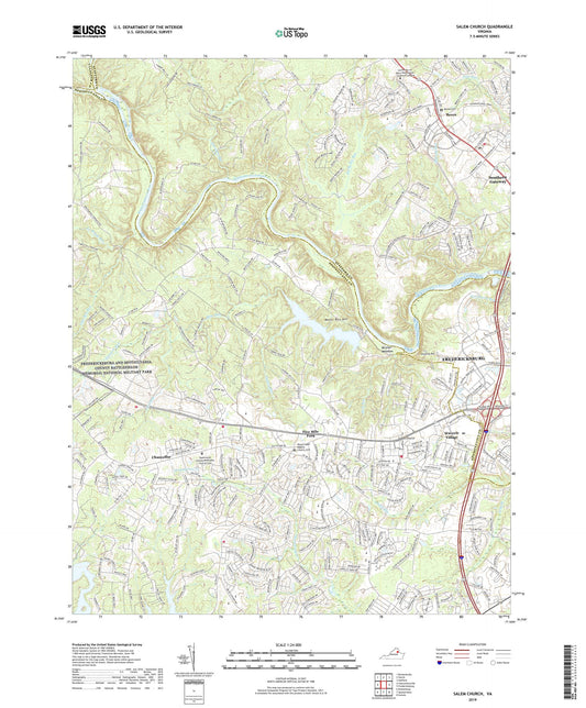 Salem Church Virginia US Topo Map Image