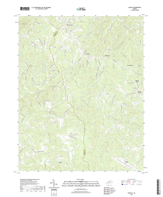 Sanville Virginia US Topo Map Image