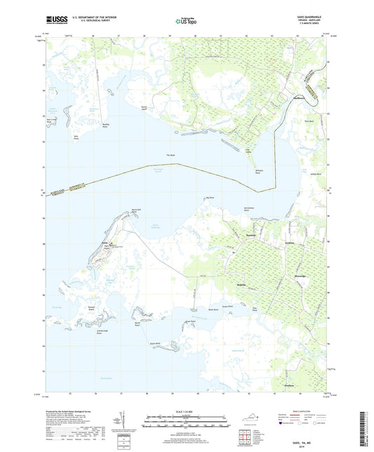 Saxis Virginia US Topo Map Image