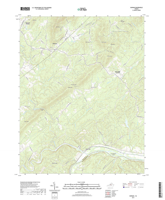Shipman Virginia US Topo Map Image