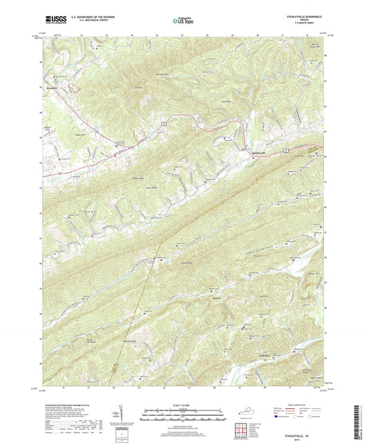 Stickleyville Virginia US Topo Map Image