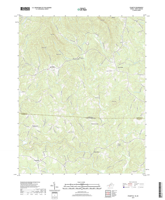 Stuart SE Virginia US Topo Map Image
