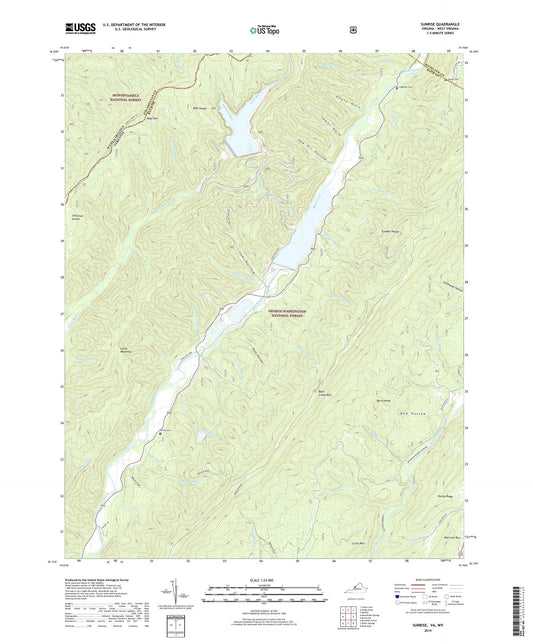 Sunrise Virginia US Topo Map Image