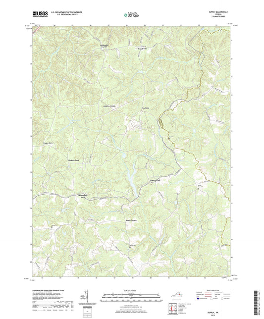 Supply Virginia US Topo Map Image