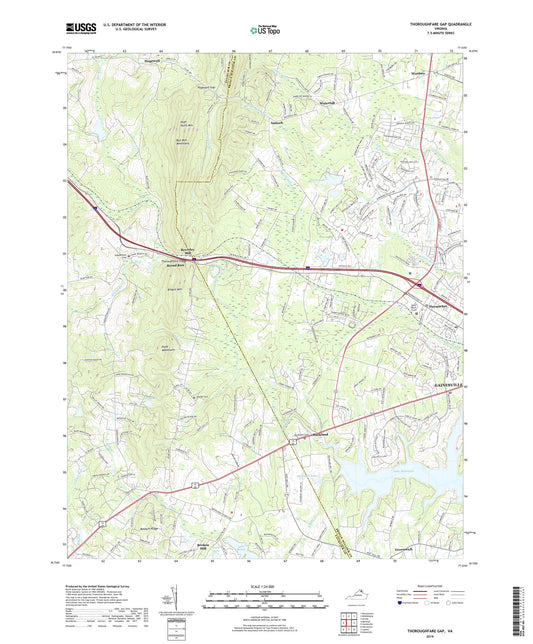 Thoroughfare Gap Virginia US Topo Map Image