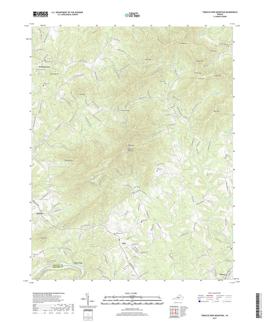 Tobacco Row Mountain Virginia US Topo Map Image