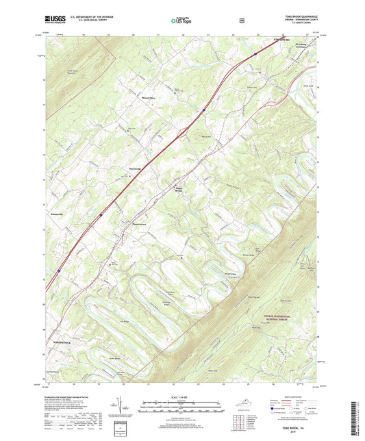 Toms Brook Virginia US Topo Map Image