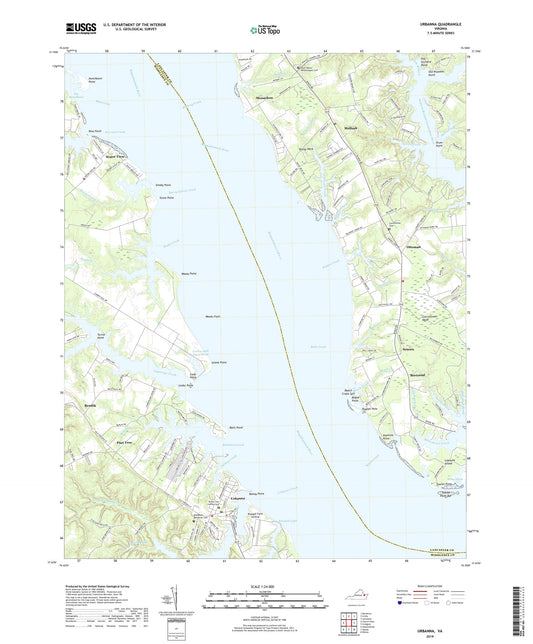 Urbanna Virginia US Topo Map Image