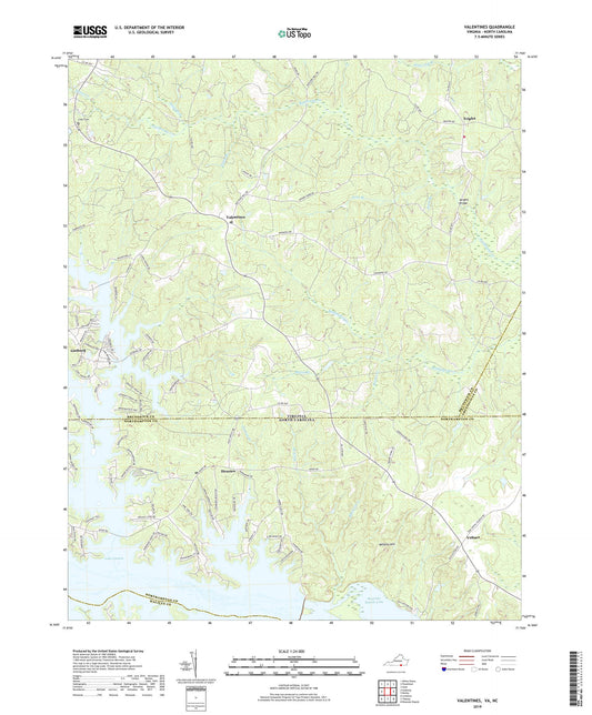 Valentines Virginia US Topo Map Image