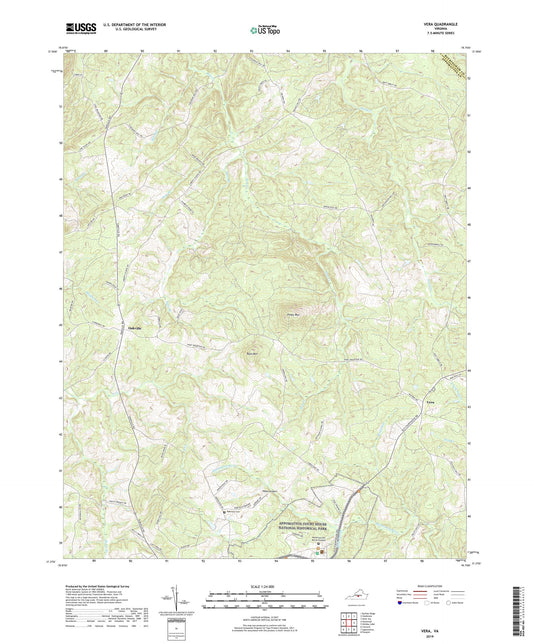 Vera Virginia US Topo Map Image