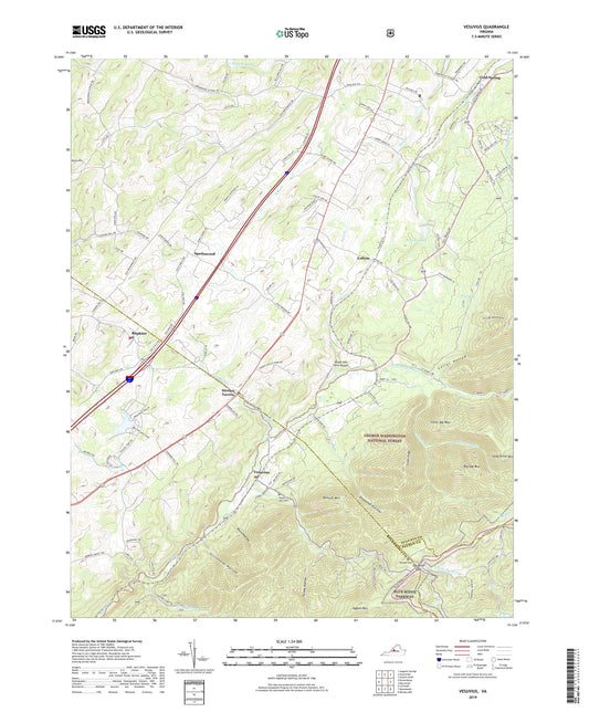 Vesuvius Virginia US Topo Map Image