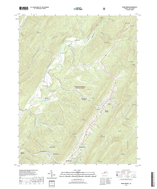 Warm Springs Virginia US Topo Map Image