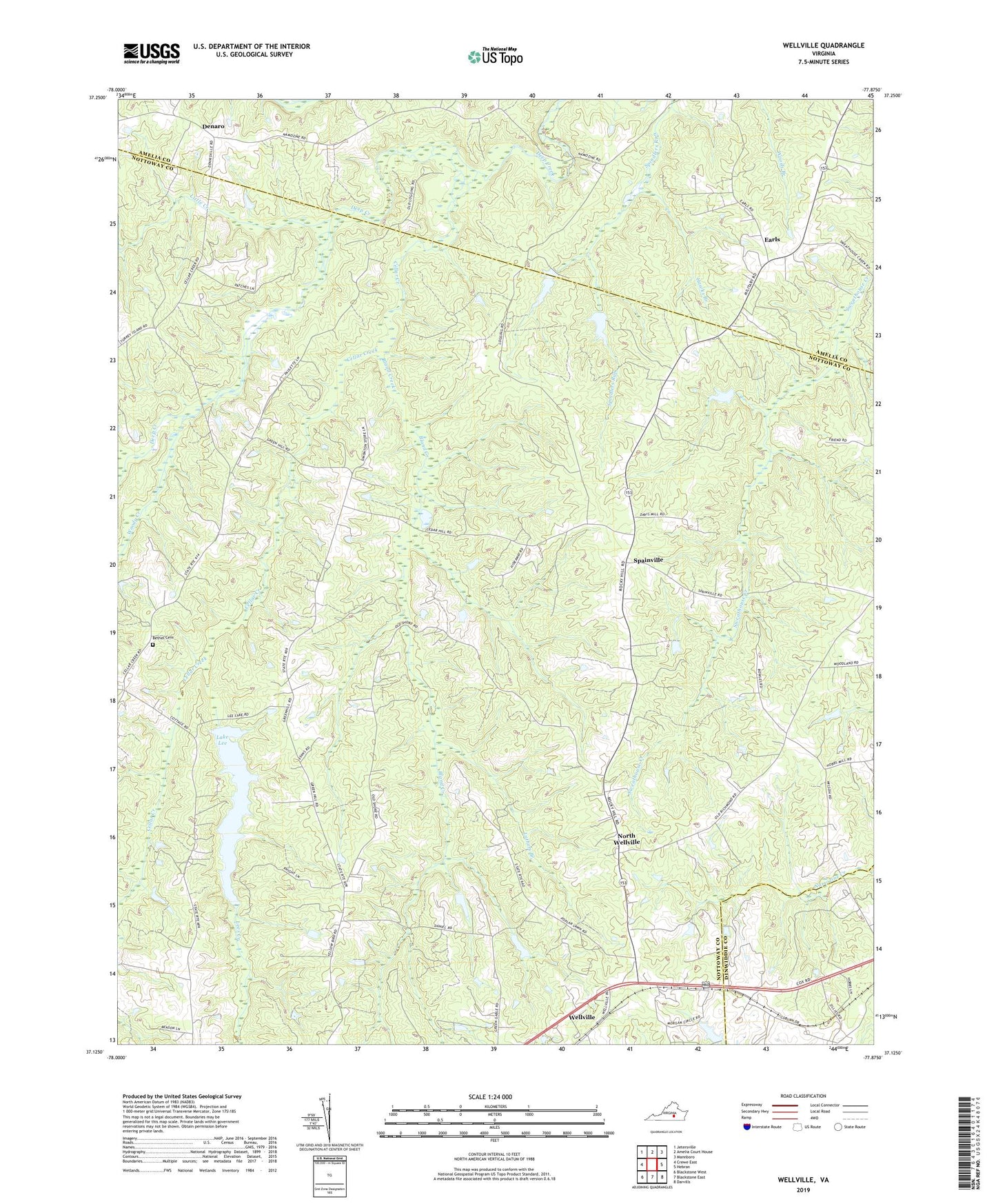Wellville Virginia US Topo Map Image