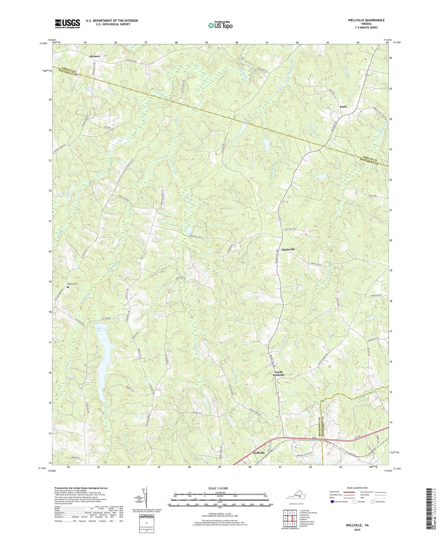 Wellville Virginia US Topo Map Image