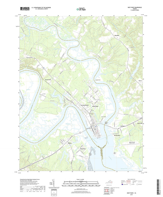 West Point Virginia US Topo Map Image