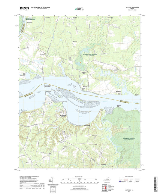 Westover Virginia US Topo Map Image