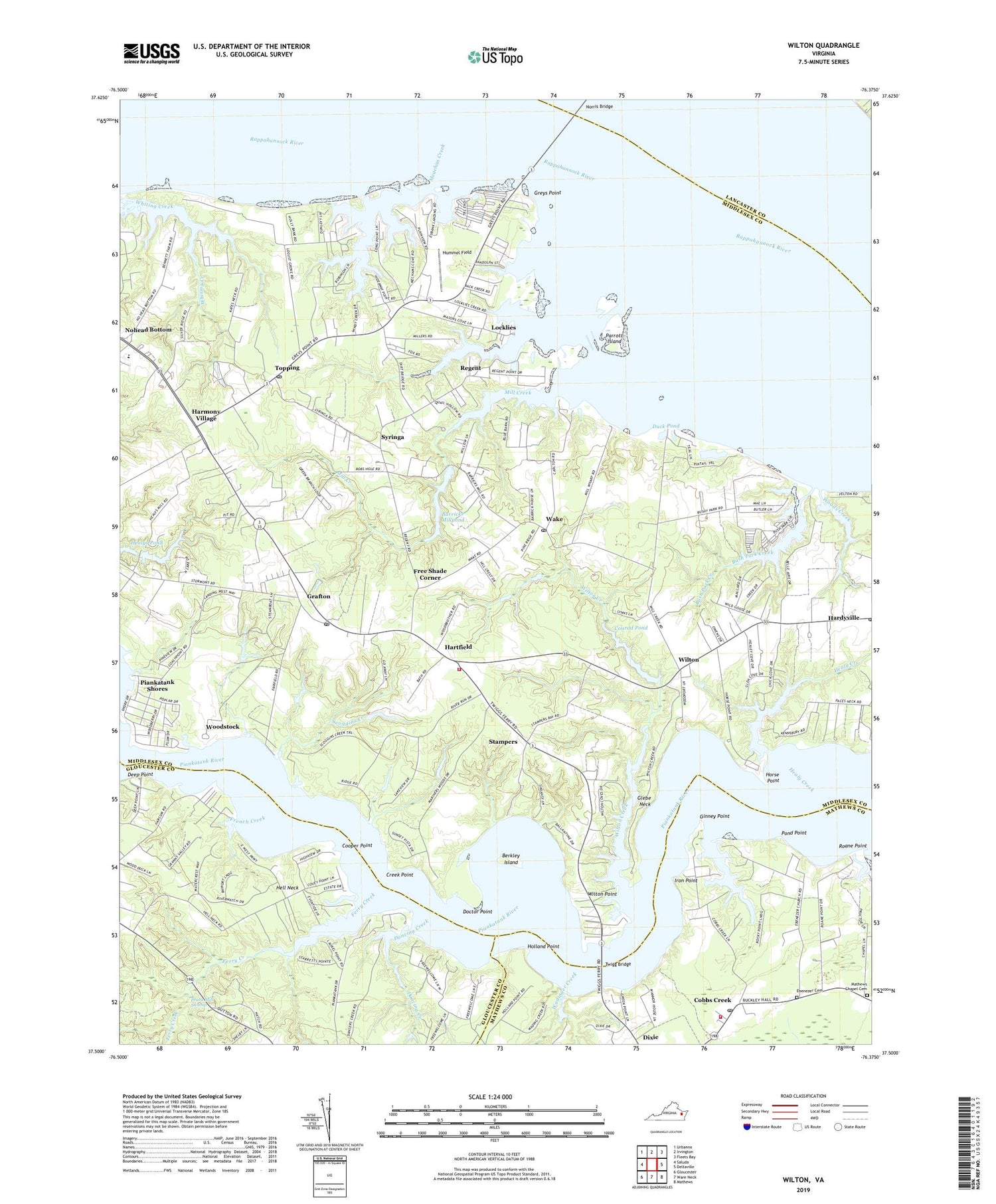 Wilton Virginia US Topo Map Image