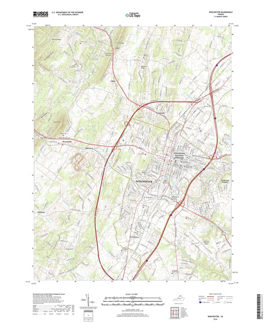 Winchester Virginia US Topo Map Image
