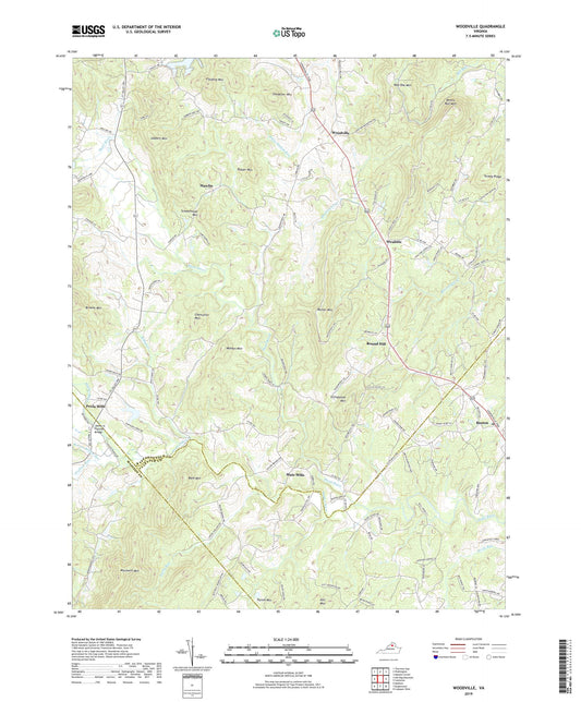 Woodville Virginia US Topo Map Image