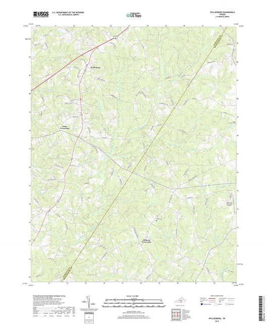 Wylliesburg Virginia US Topo Map Image
