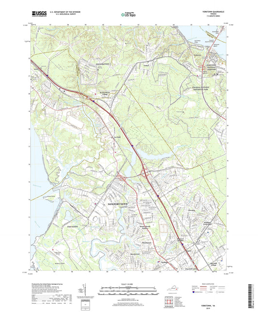 Yorktown Virginia US Topo Map Image