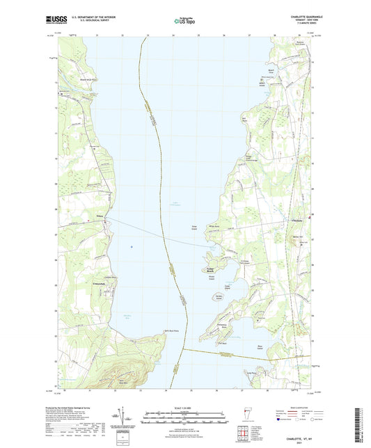 Charlotte Vermont US Topo Map Image