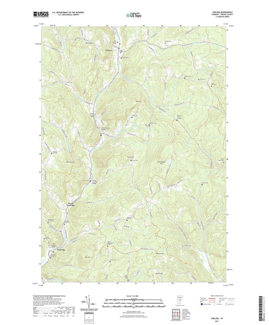 Chelsea Vermont US Topo Map Image