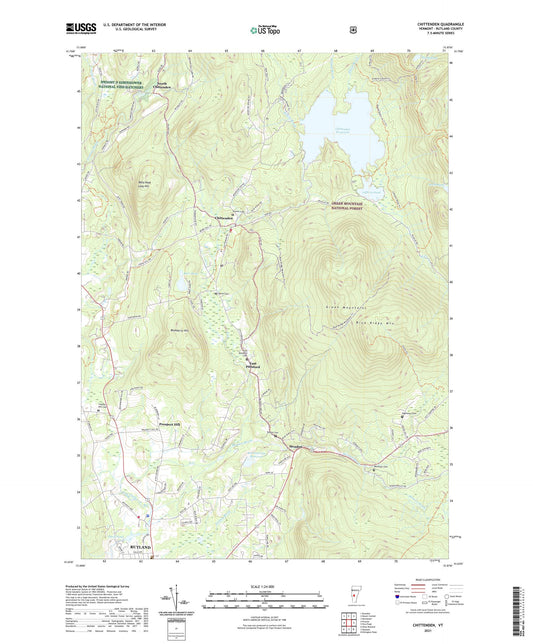 Chittenden Vermont US Topo Map Image