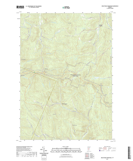 Delectable Mountain Vermont US Topo Map Image