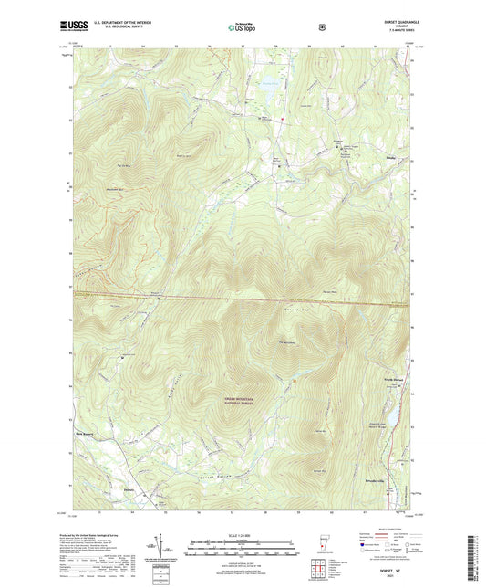 Dorset Vermont US Topo Map Image