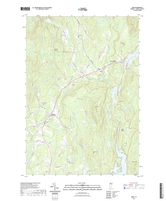 Eden Vermont US Topo Map Image
