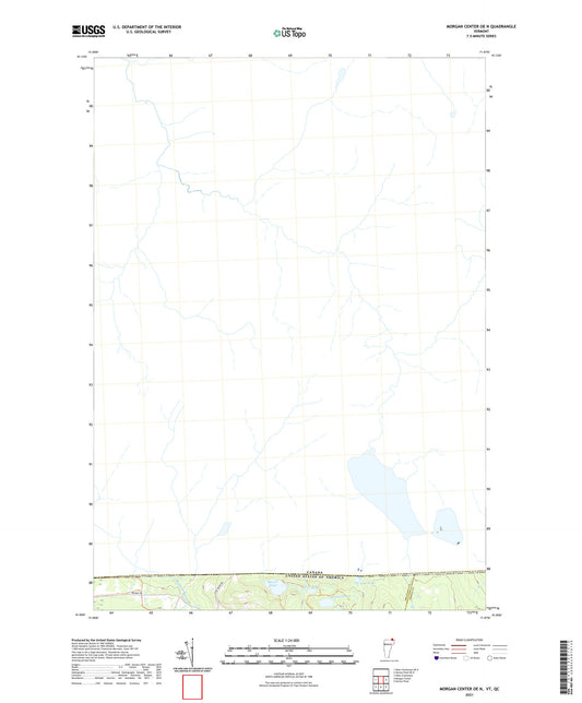 Morgan Center OE N Vermont US Topo Map Image