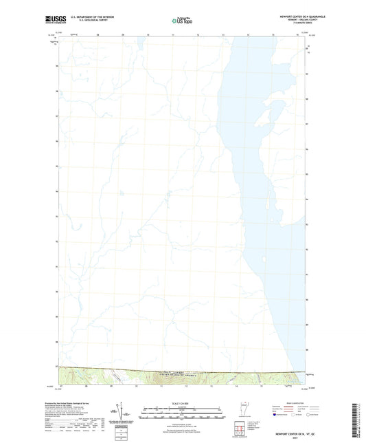 Newport Center OE N Vermont US Topo Map Image