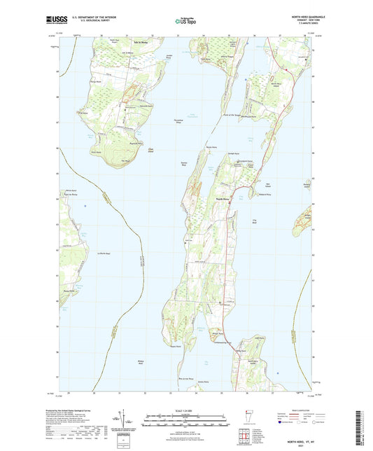 North Hero Vermont US Topo Map Image