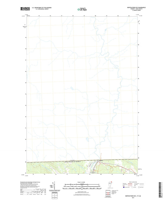 Norton Pond OE N Vermont US Topo Map Image