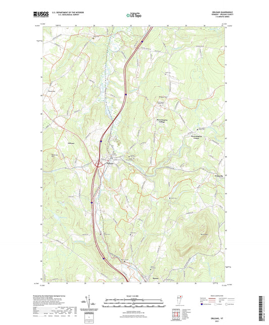 Orleans Vermont US Topo Map Image
