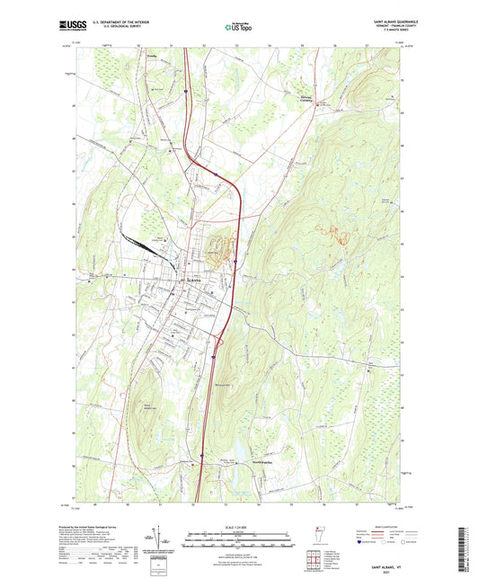 Saint Albans Vermont US Topo Map Image