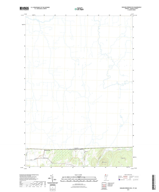 Sheldon Springs OE N Vermont US Topo Map Image